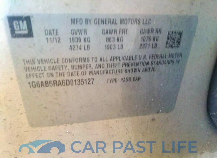 1G6AB5RA6D0135127# 9
