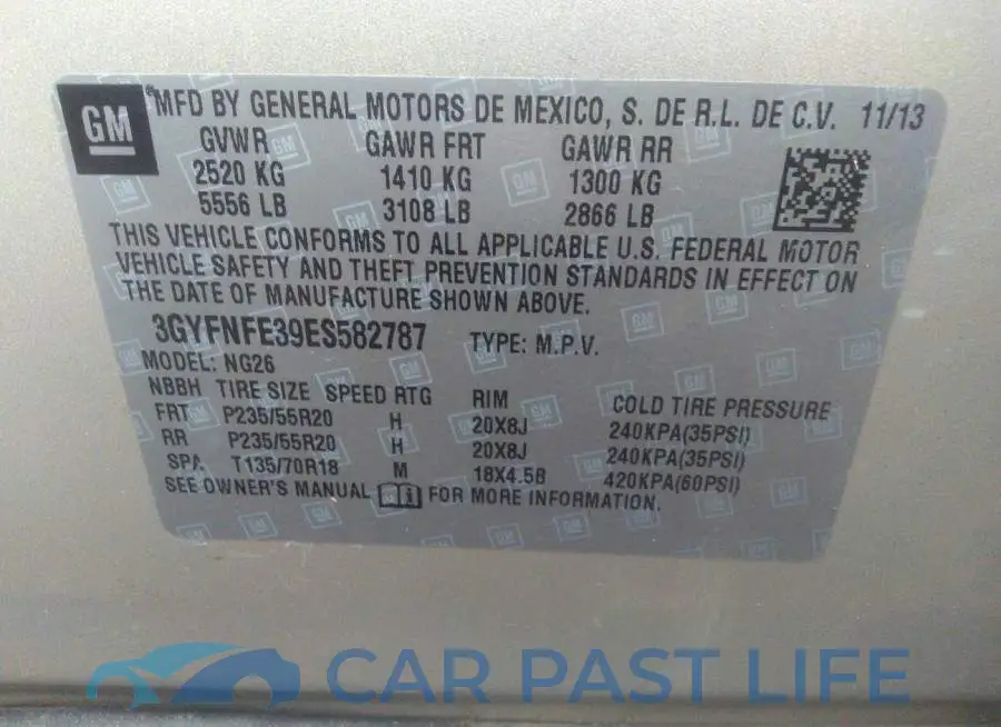 3GYFNFE39ES582787# 9