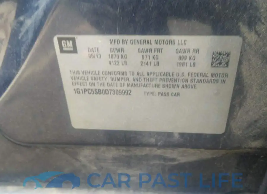 1G1PC5SB0D7309992# 9
