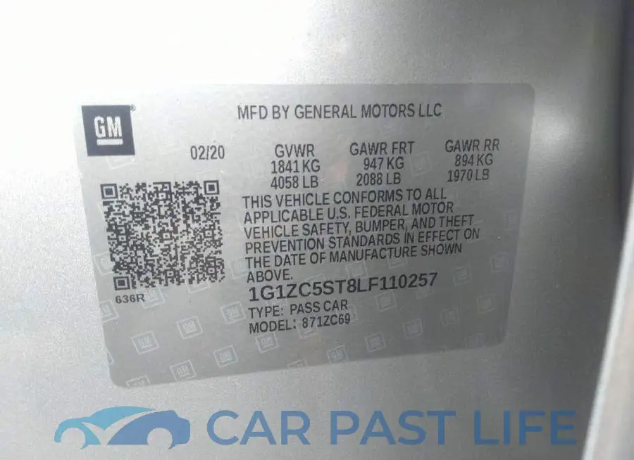 1G1ZC5ST8LF110257# 9