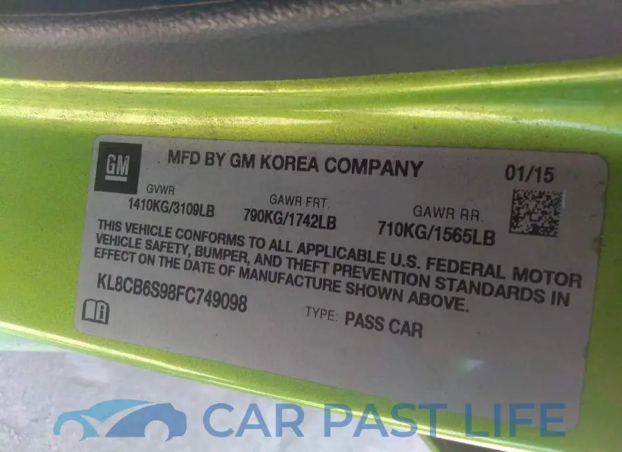 KL8CB6S98FC749098# 9