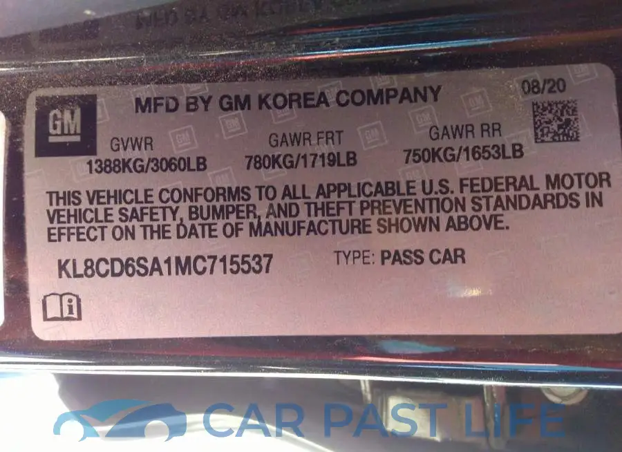 KL8CD6SA1MC715537# 9