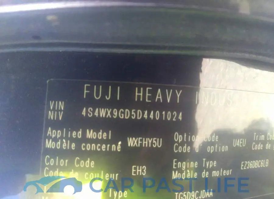 4S4WX9GD5D4401024# 9