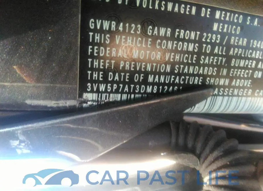 3VW5P7AT3DM812461# 9