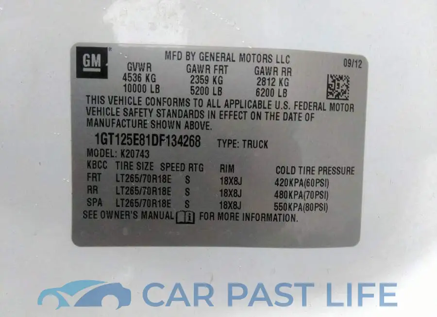 1GT125E81DF134268# 9