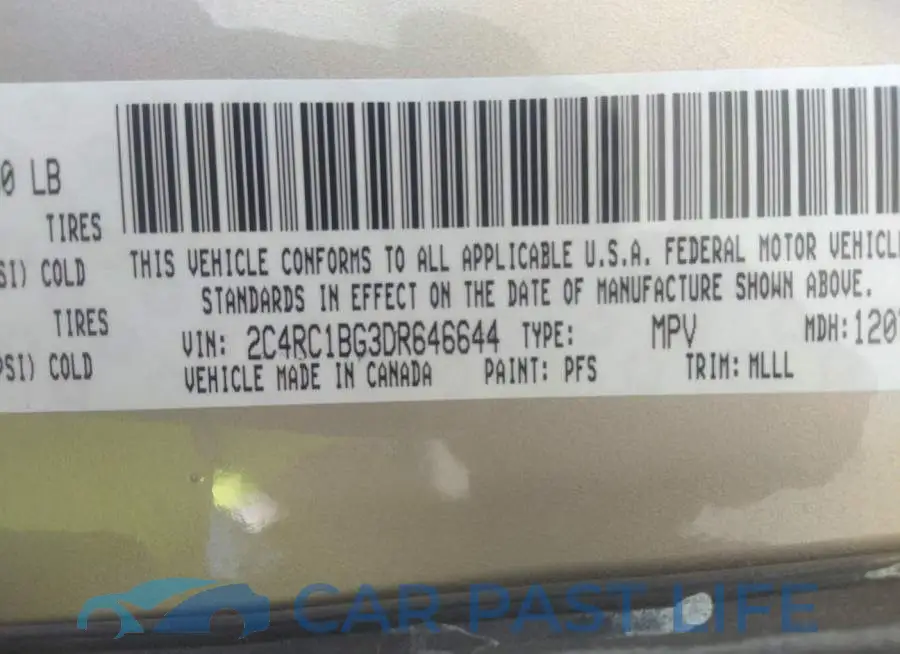 2C4RC1BG3DR646644# 9