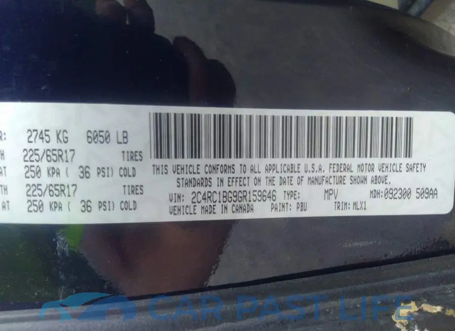 2C4RC1BG9GR159646# 9