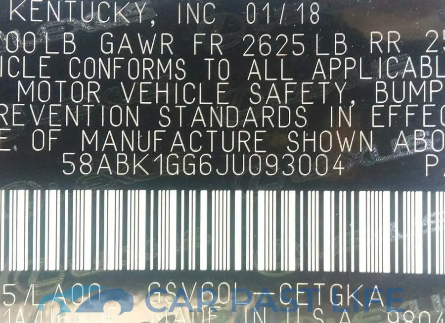58ABK1GG6JU093004# 9