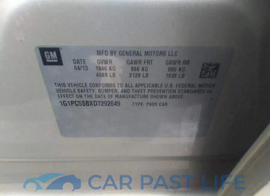 1G1PC5SBXD7292649# 9