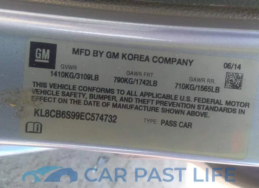 KL8CB6S99EC574732# 9