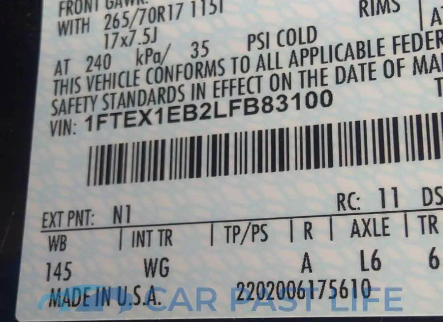 1FTEX1EB2LFB83100# 9