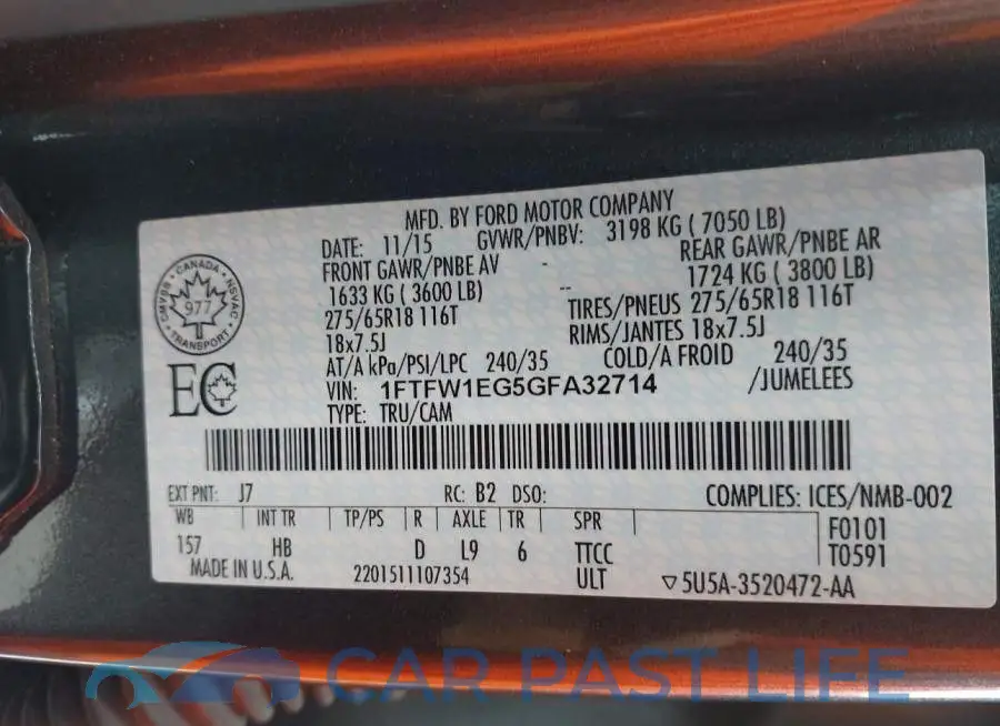 1FTFW1EG5GFA32714# 9
