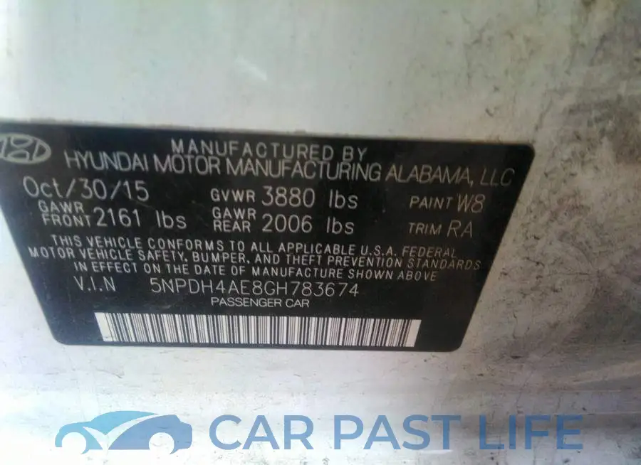 5NPDH4AE8GH783674# 9