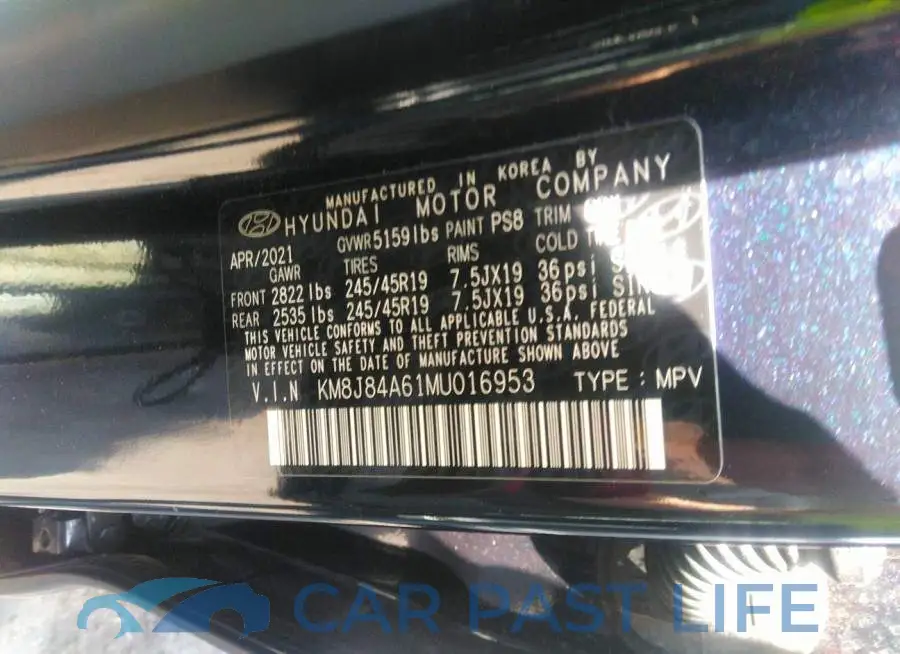 KM8J84A61MU016953# 9