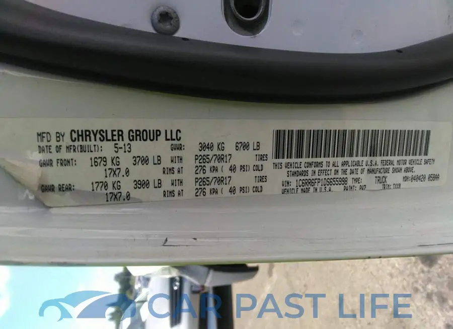1C6RR6FP1DS655998# 9