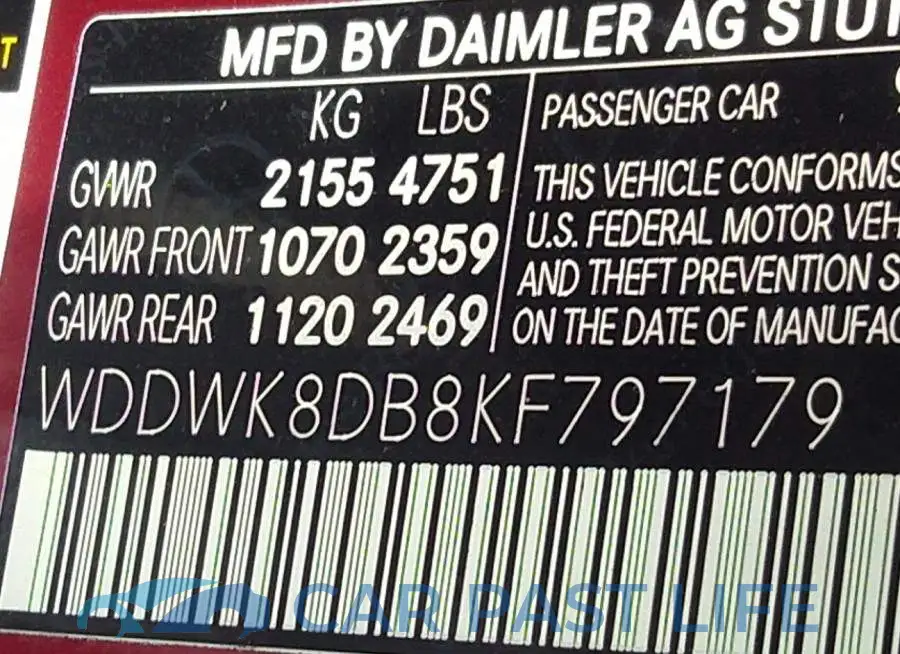 WDDWK8DB8KF797179# 9