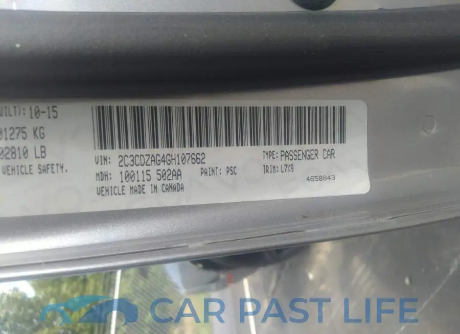 2C3CDZAG4GH107662# 9