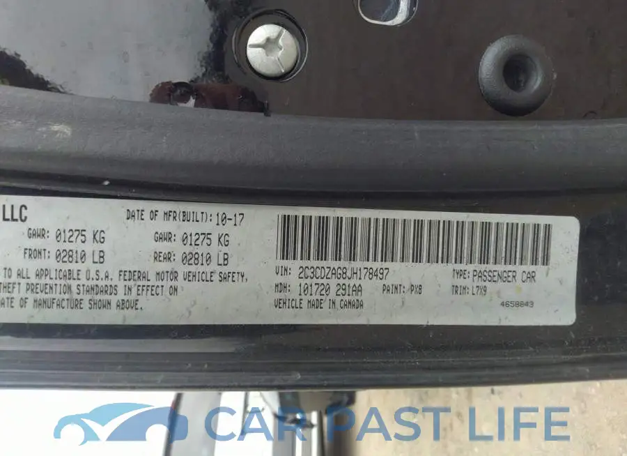 2C3CDZAG8JH178497# 9