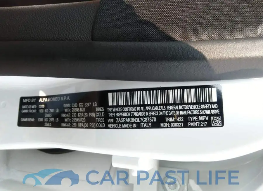 ZASPAKBN3L7C87370# 9