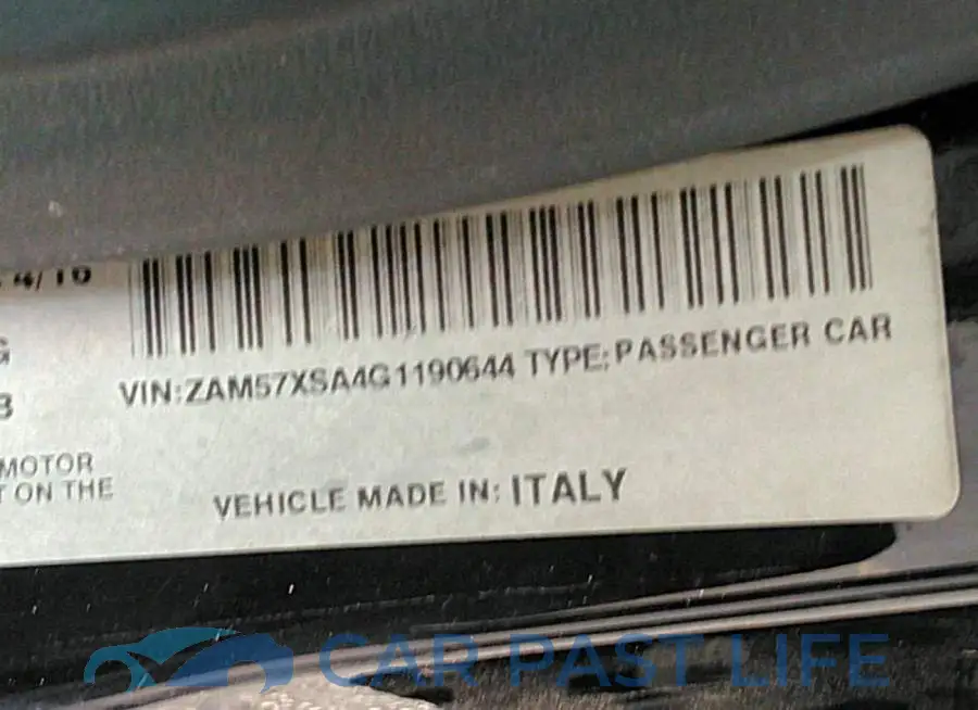 ZAM57XSA4G1190644# 9