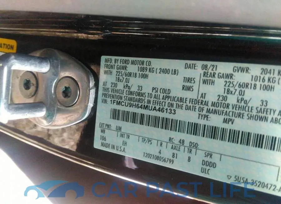 1FMCU9H64MUA46133# 9