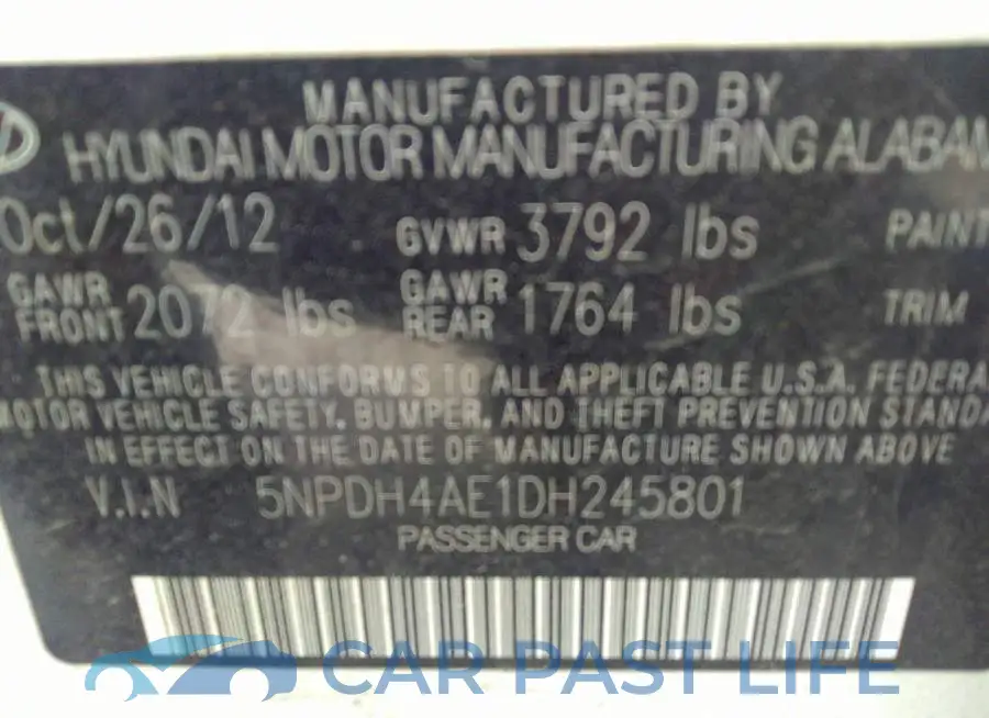 5NPDH4AE1DH245801# 9