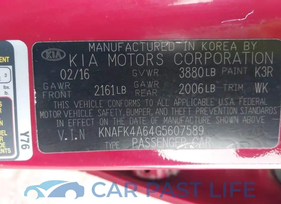 KNAFK4A64G5607589# 9