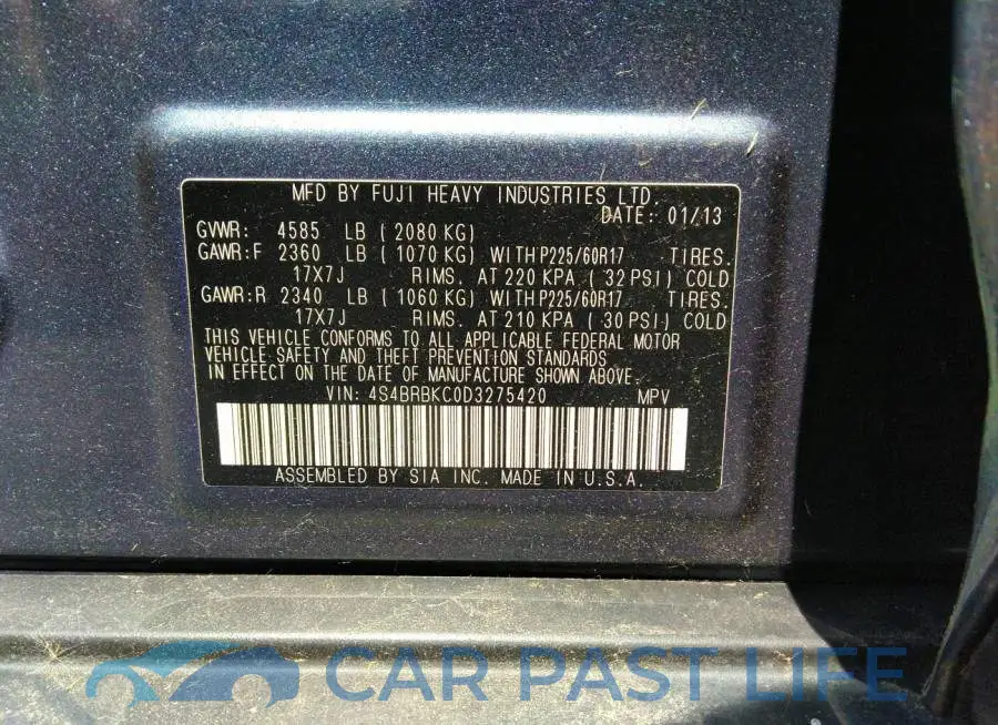 4S4BRBKC0D3275420# 9