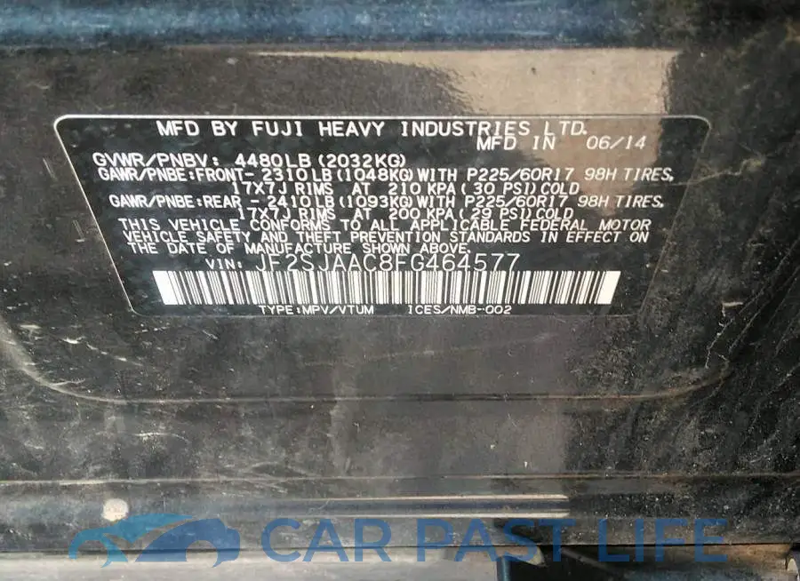 JF2SJAAC8FG464577# 9