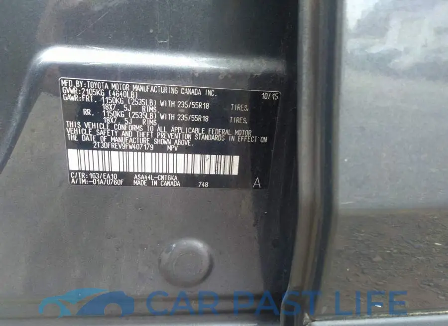 2T3DFREV9FW407179# 9