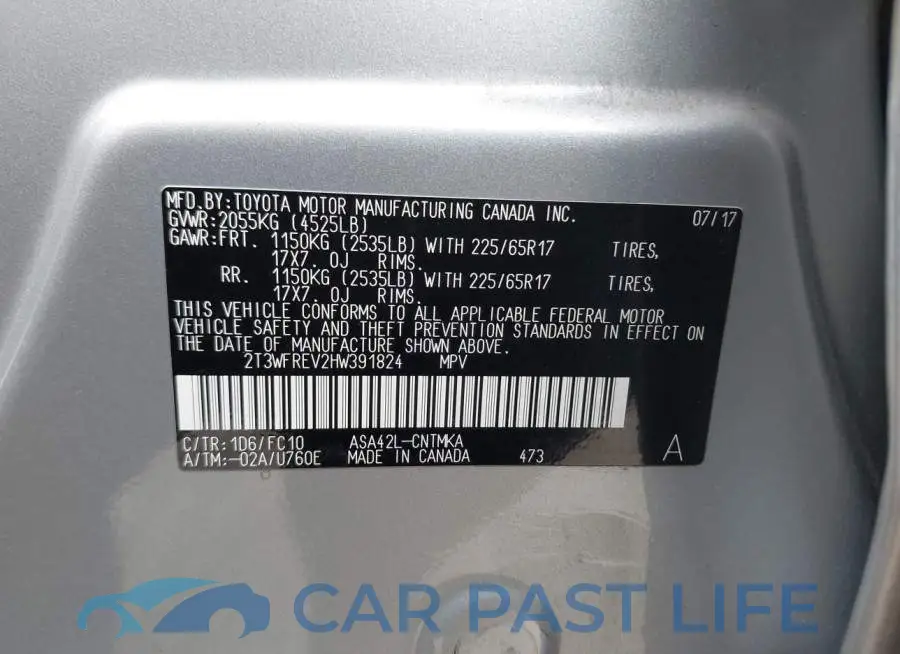2T3WFREV2HW391824# 9