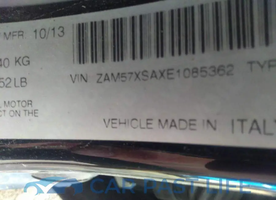 ZAM57XSAXE1085362# 9