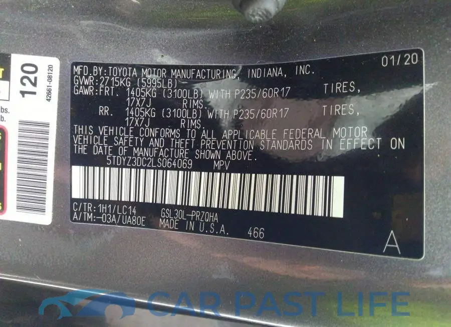 5TDYZ3DC2LS064069# 9