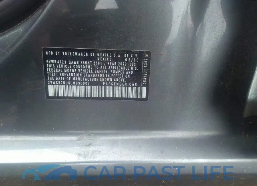 3VWC57BU6LM090907# 9