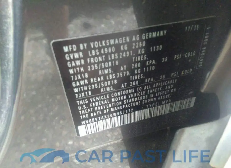WVGBV7AX9GW557572# 9