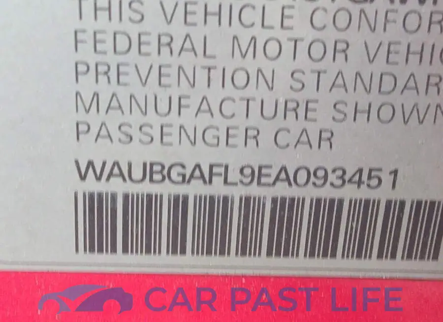 WAUBGAFL9EA093451# 9