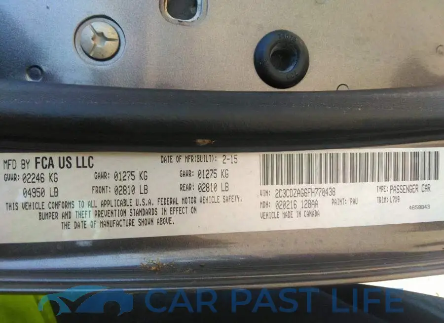 2C3CDZAG6FH770438# 9