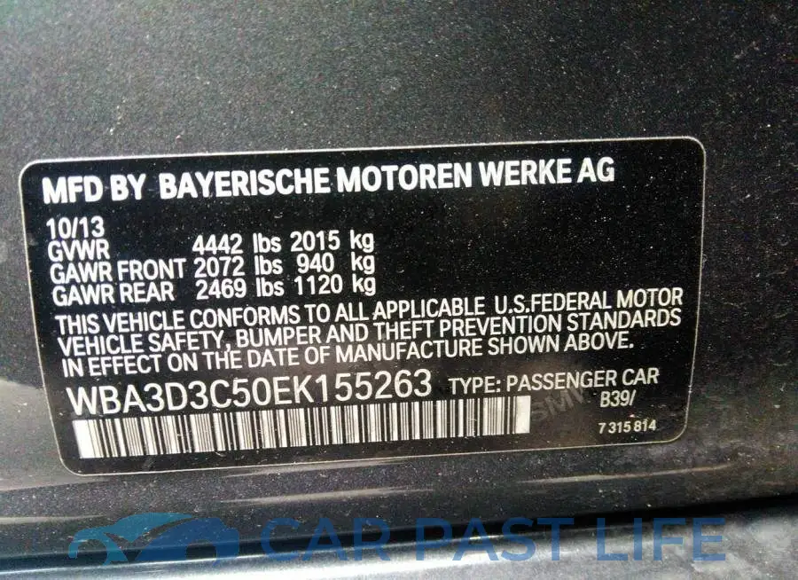 WBA3D3C50EK155263# 9