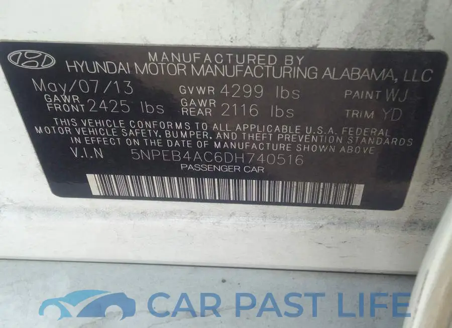 5NPEB4AC6DH740516# 9