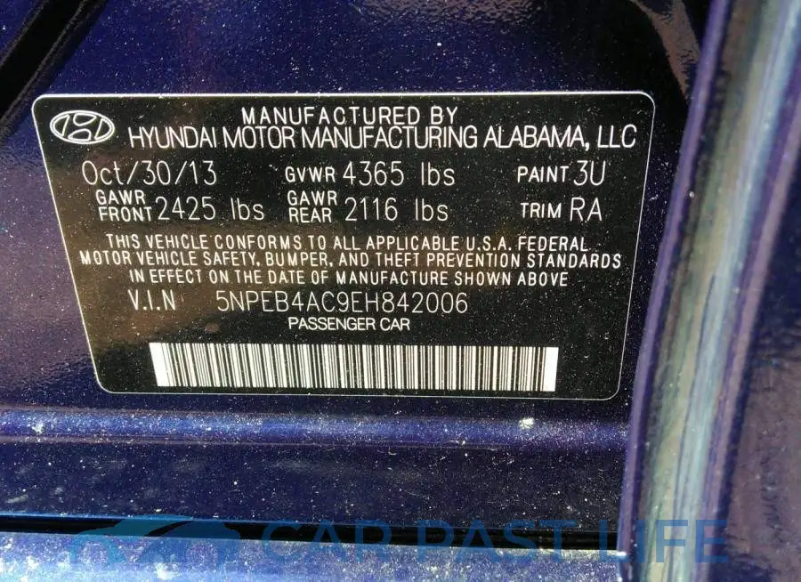 5NPEB4AC9EH842006# 9