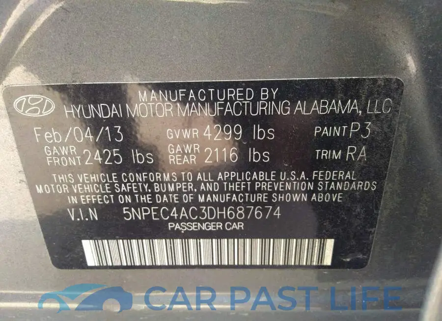5NPEC4AC3DH687674# 9