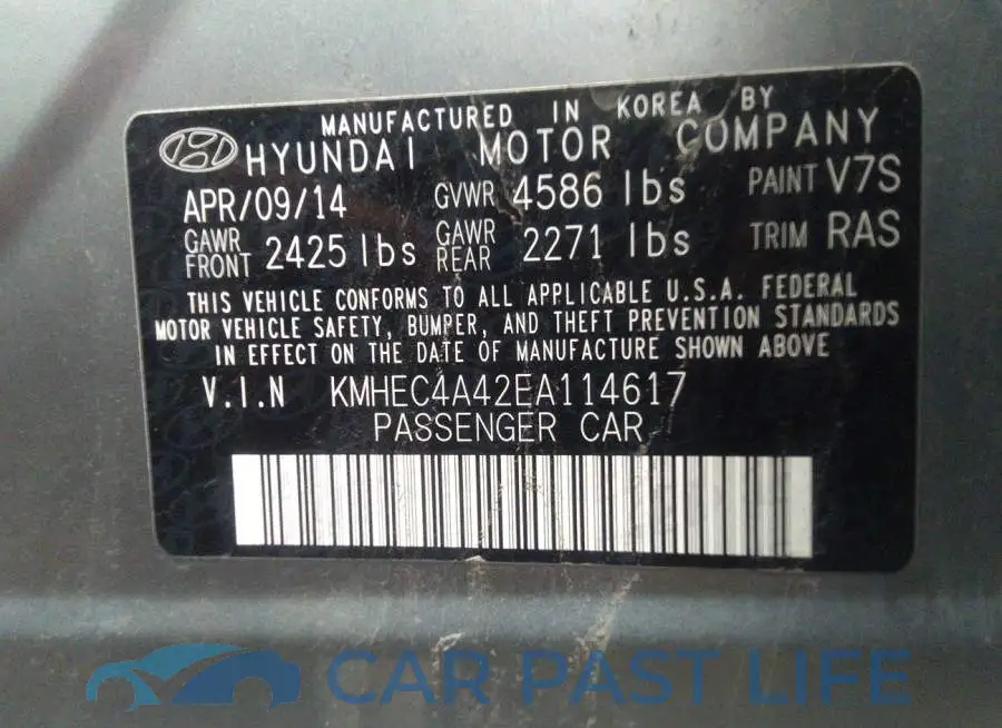 KMHEC4A42EA114617# 9