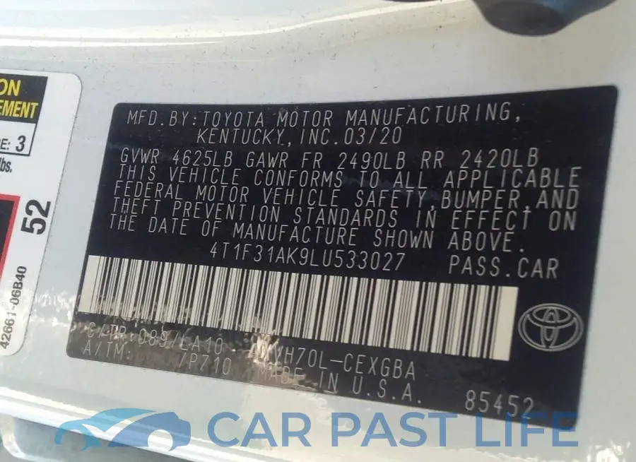 4T1F31AK9LU533027# 9