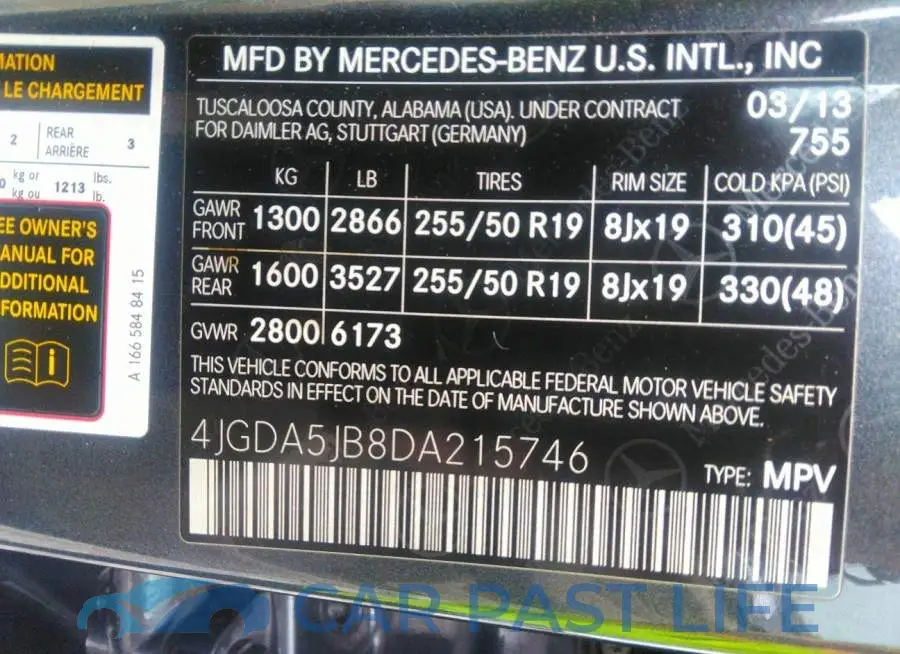 4JGDA5JB8DA215746# 9