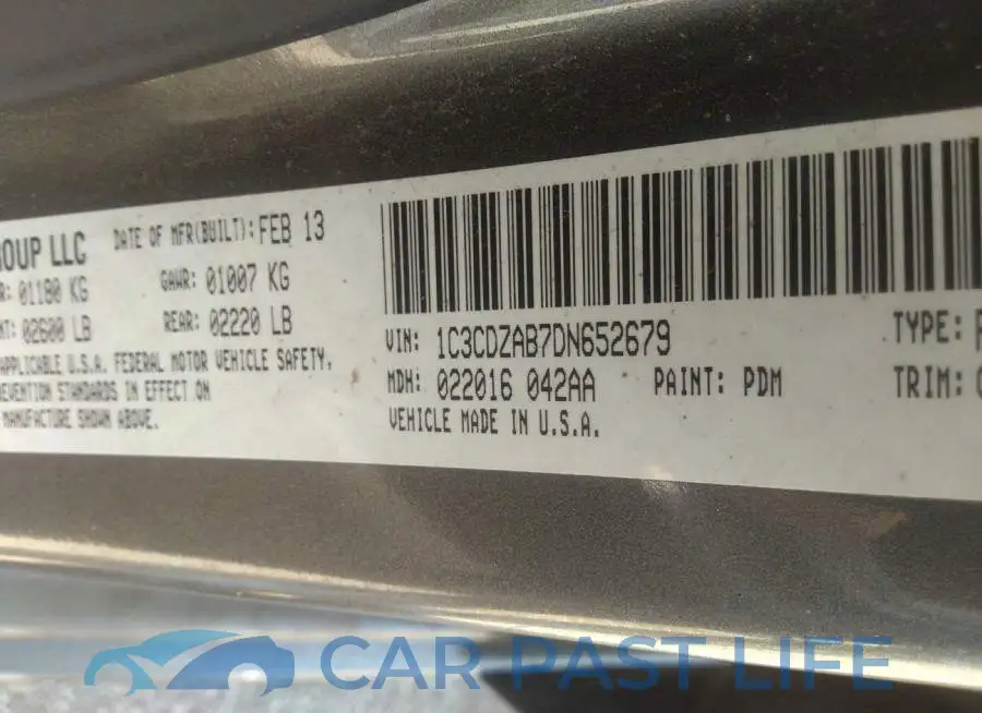 1C3CDZAB7DN652679# 9