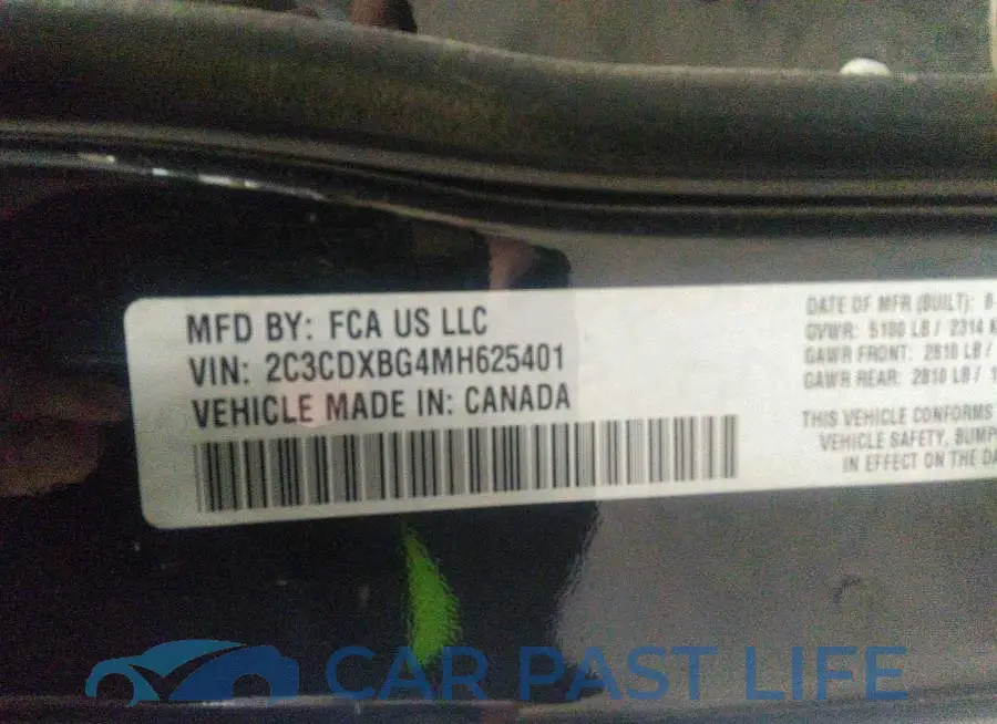 2C3CDXBG4MH625401# 9