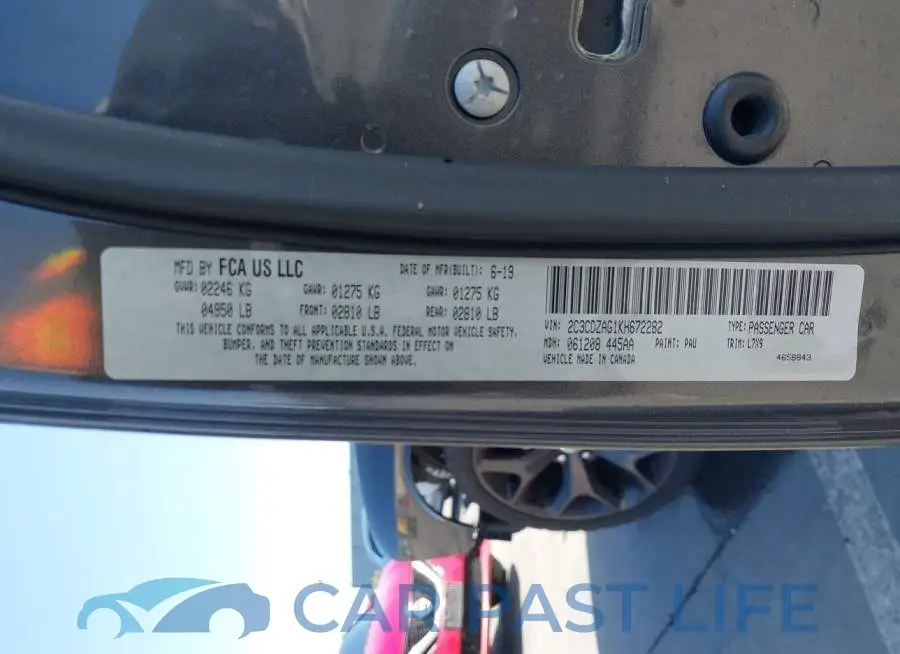 2C3CDZAG1KH672282# 9