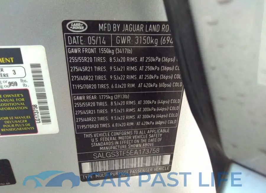 SALGS3TF5EA173758# 9