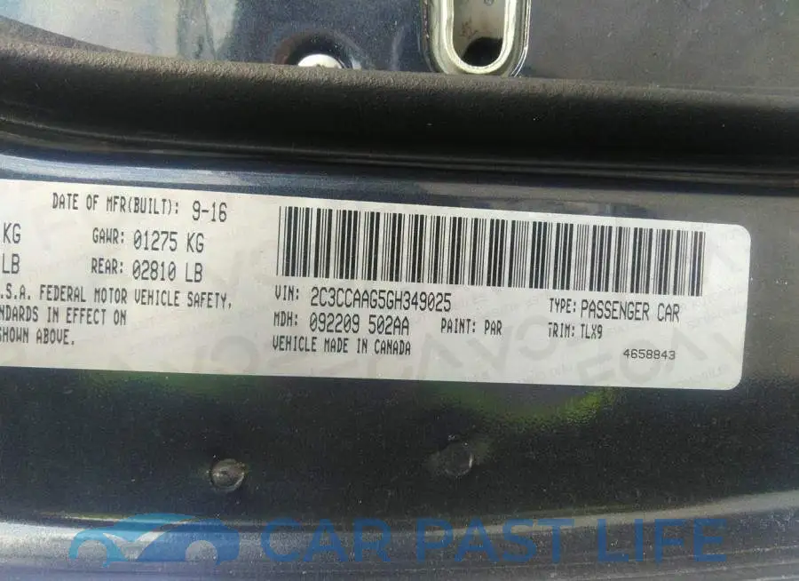 2C3CCAAG5GH349025# 9