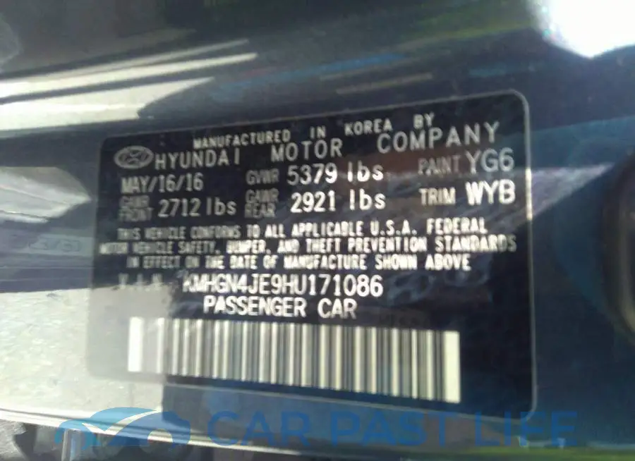 KMHGN4JE9HU171086# 9